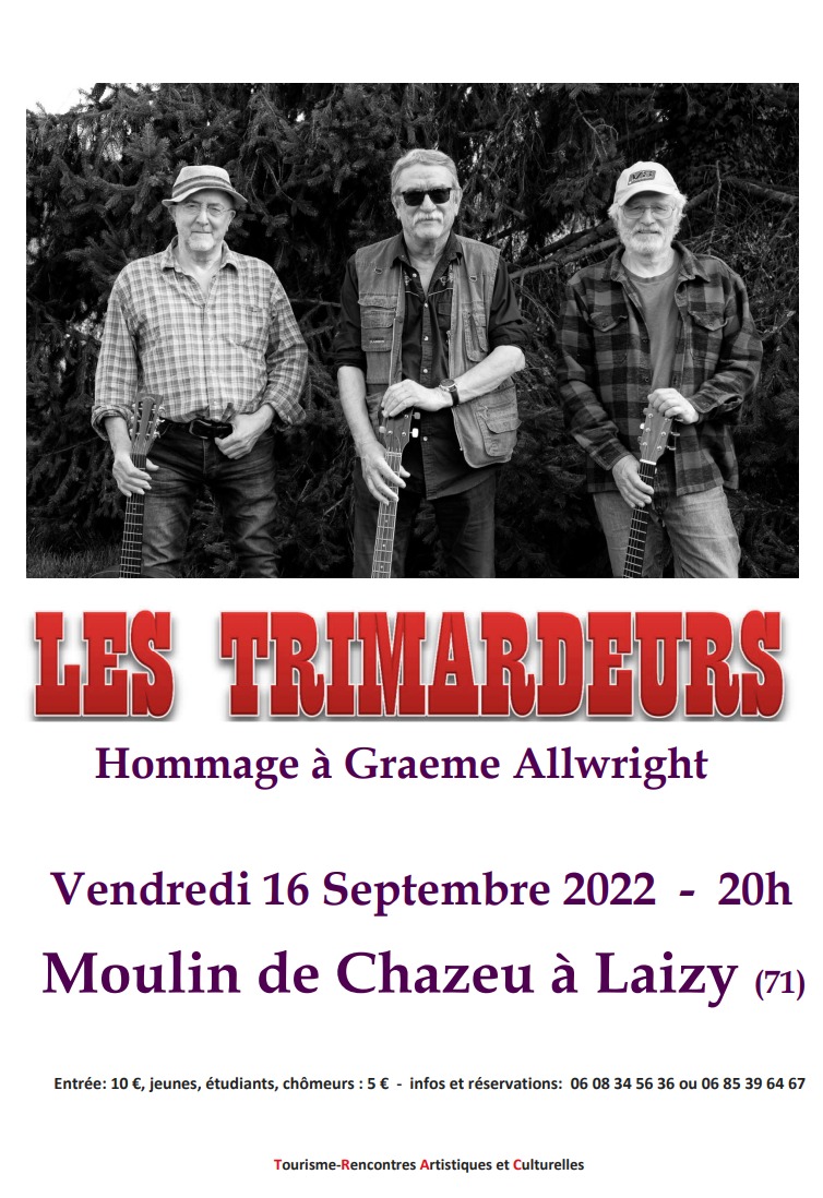 concert hommage à Graeme Allwright par les Trimardeurs le vendredi 16 septembre 2022 à 20h.