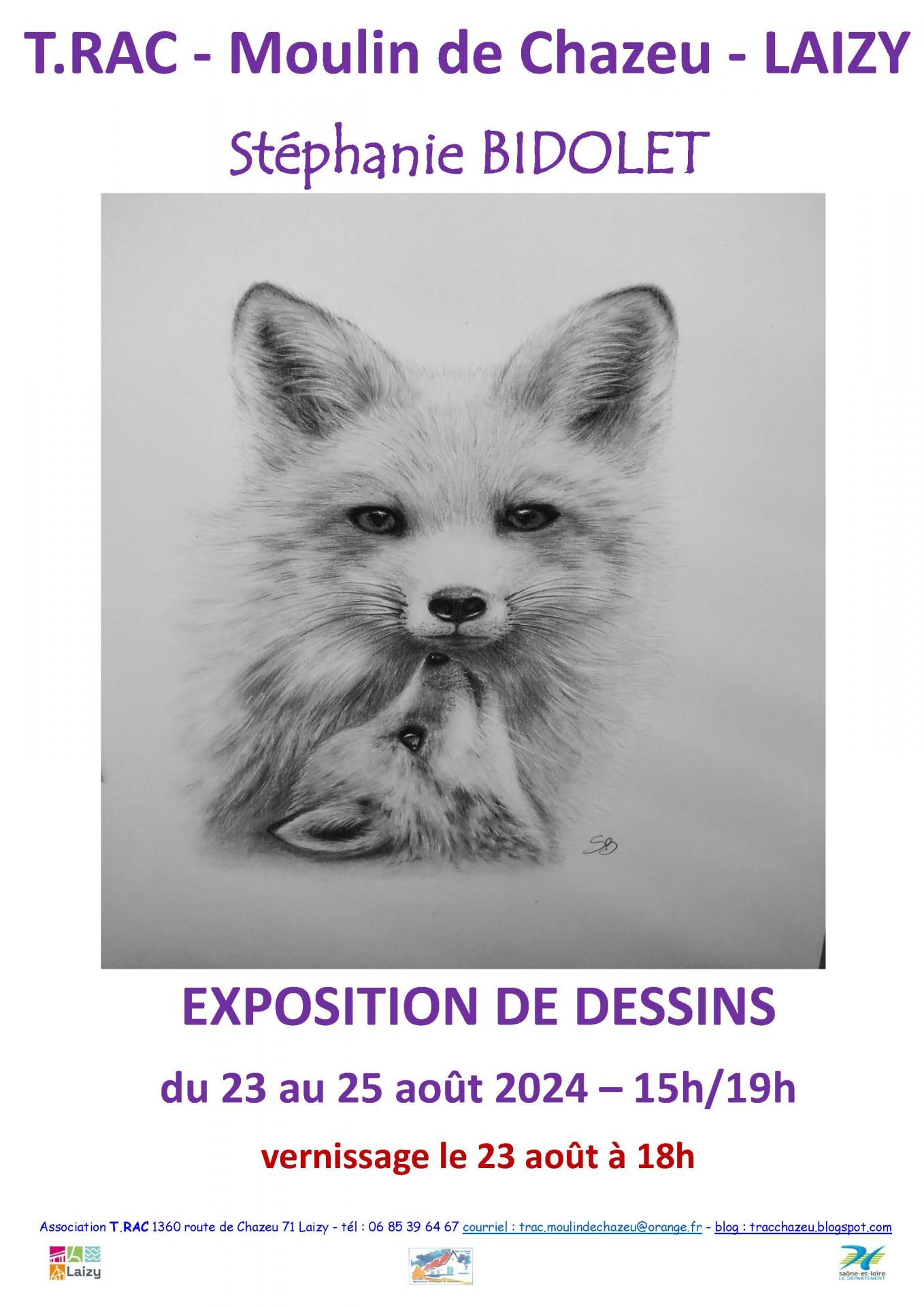 TRAC LAIZY - invitation vernissage expo le 23 août à 18h