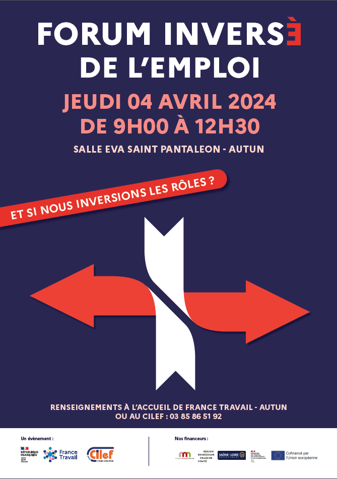 Évènement: Forum Inversé du 4 avril 2024 de 9h à 12h30 - Salle EVA Saint Pantaléon - Autun